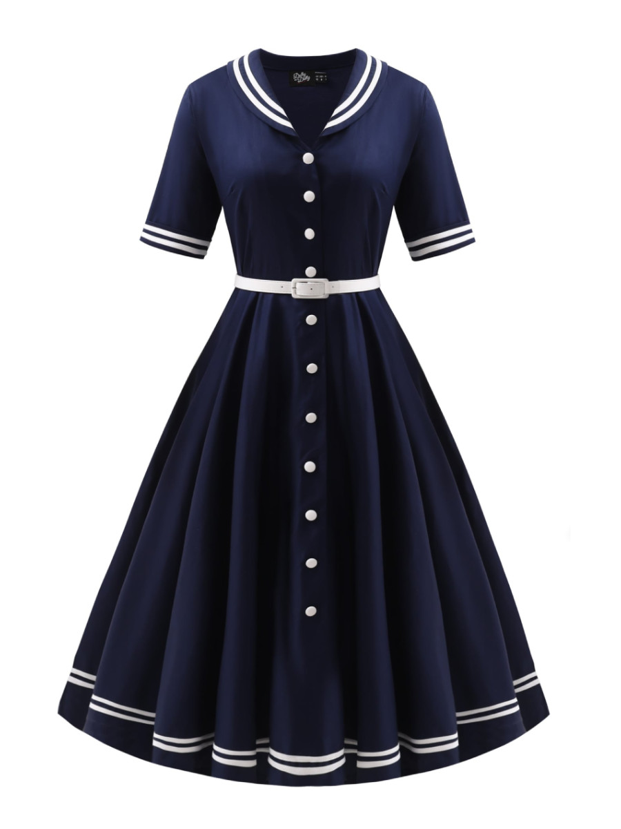 Dolly & Dotty Kleid Mollie Nautical Shirt Dress dunkelblau
