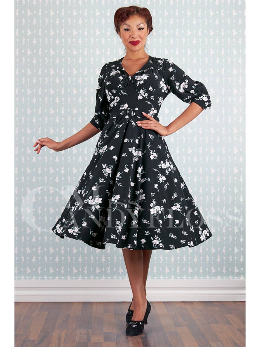 Miss Candyfloss Kleid Jamie-Lou Black Floral