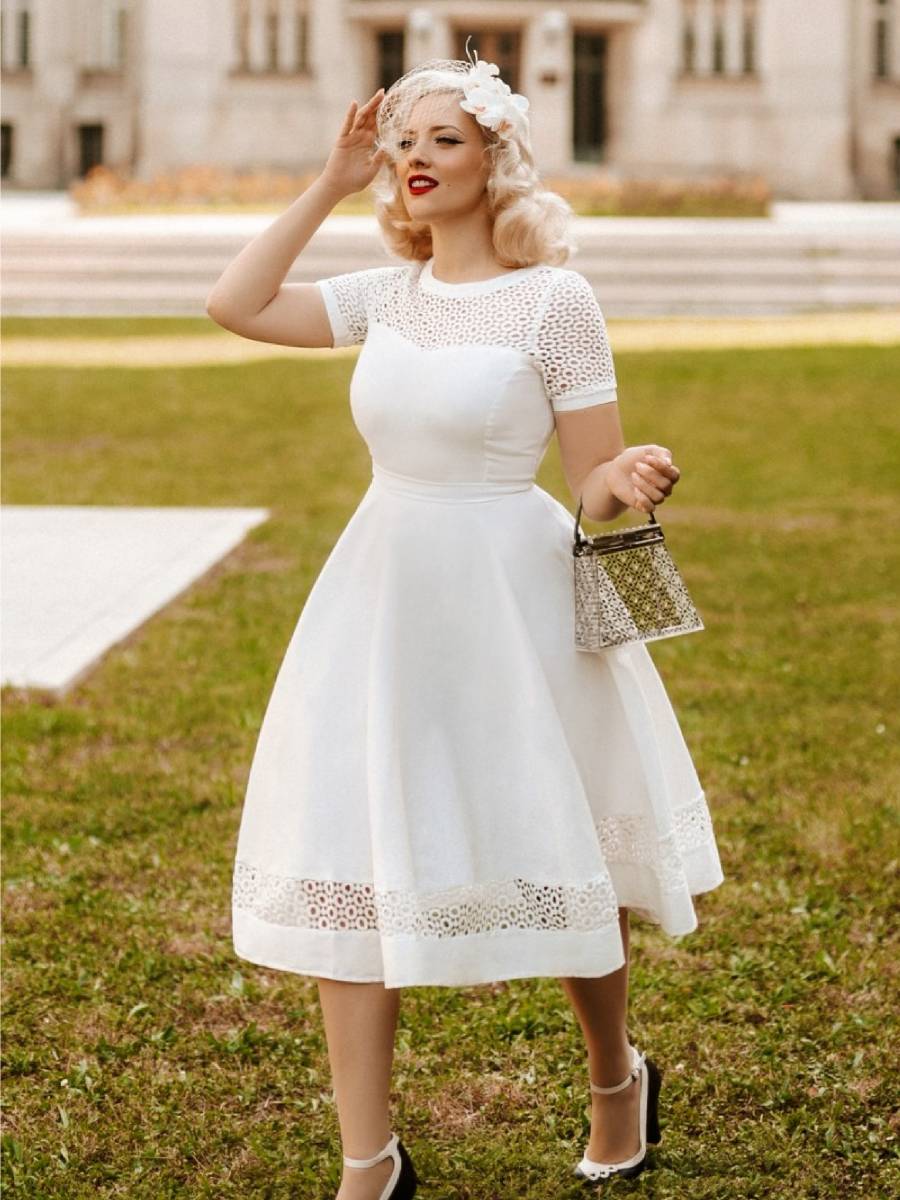 Dolly & Dotty Kleid Tess White Lace weiß