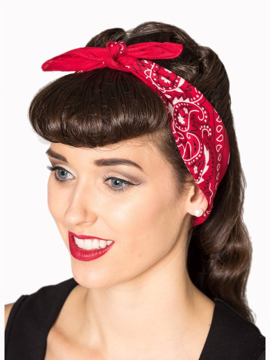 Banned Lysia Bandana rot weiß