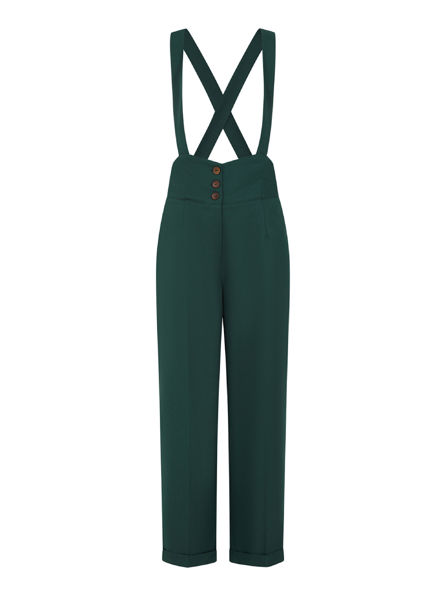 Banned Marlenehose Her Favourites Trouser dunkelgrün