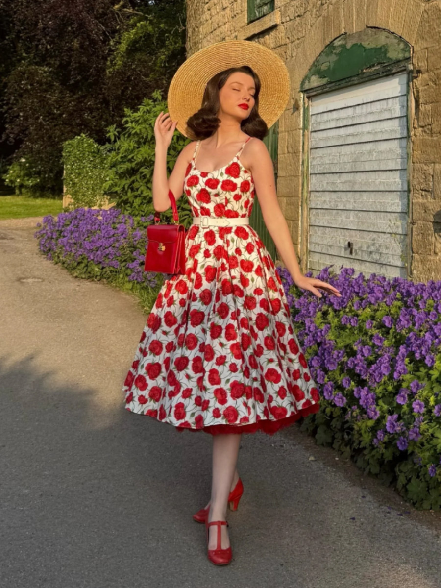 The Pretty Dress Company Kleid Priscilla Red Rose