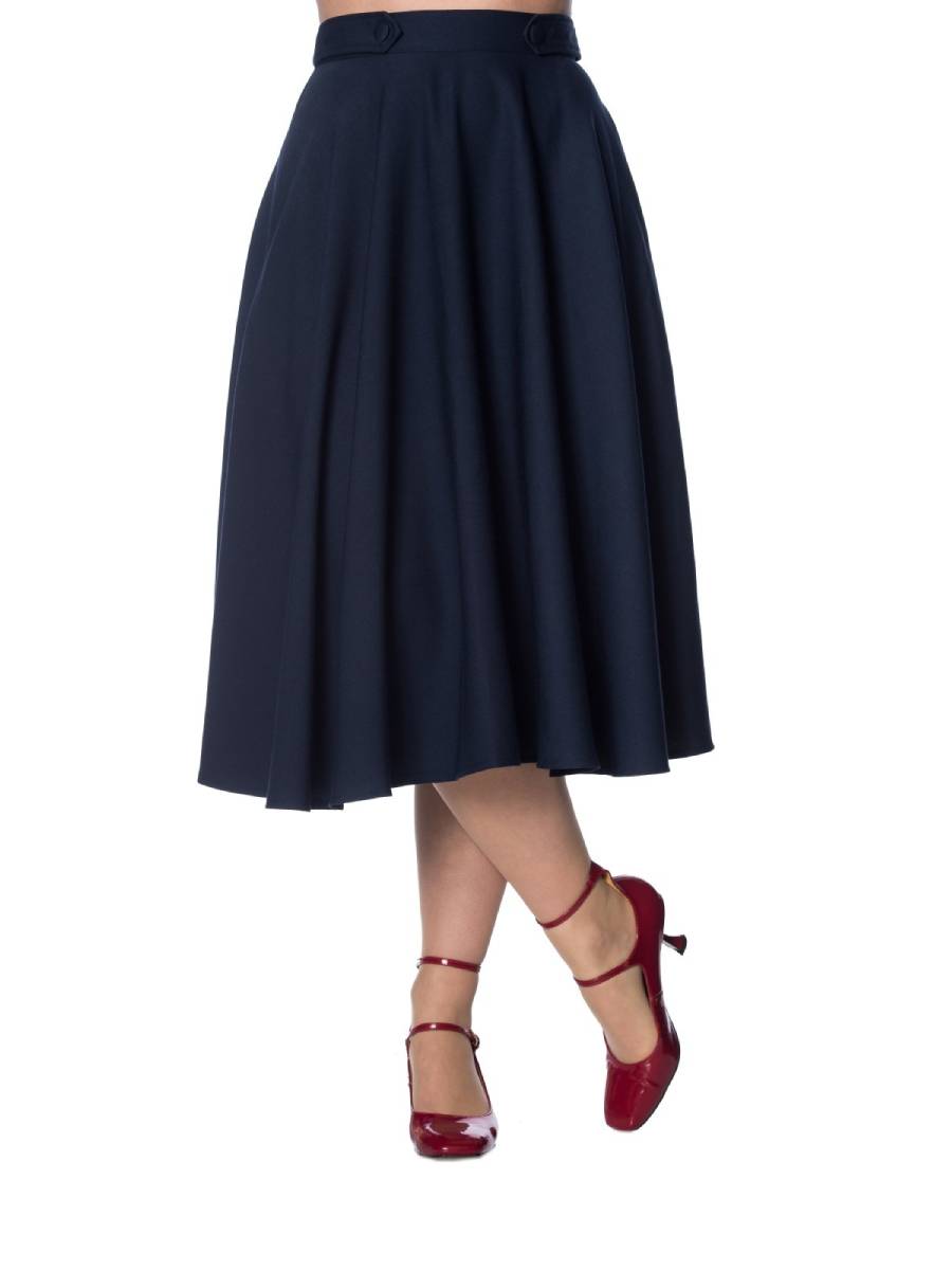 Banned Rock Di Di Swing Skirt dunkelblau Banned Rock Di Di Swing Skirt dunkelblau