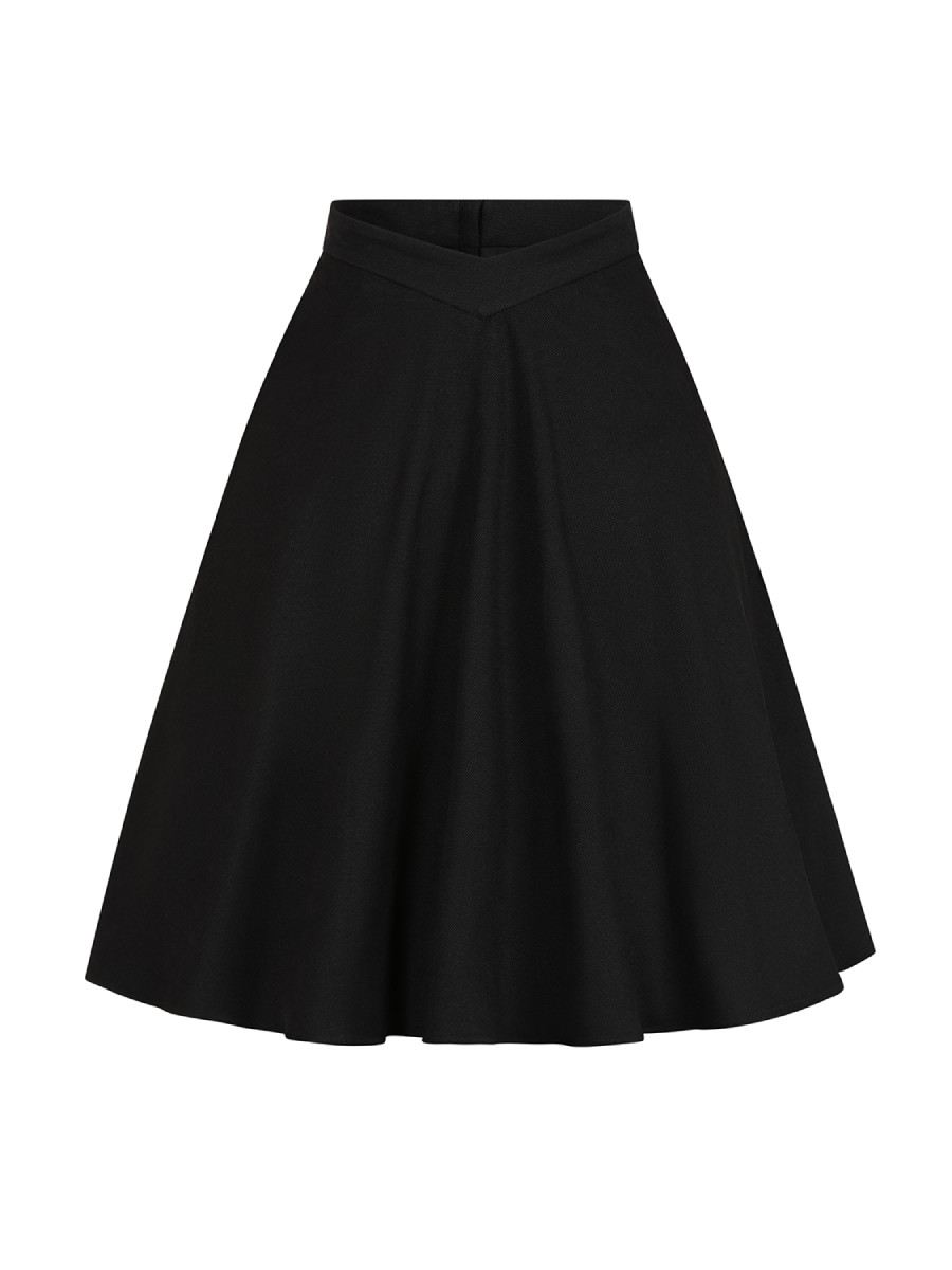 Banned Baxtor Skirt Black Corduroy