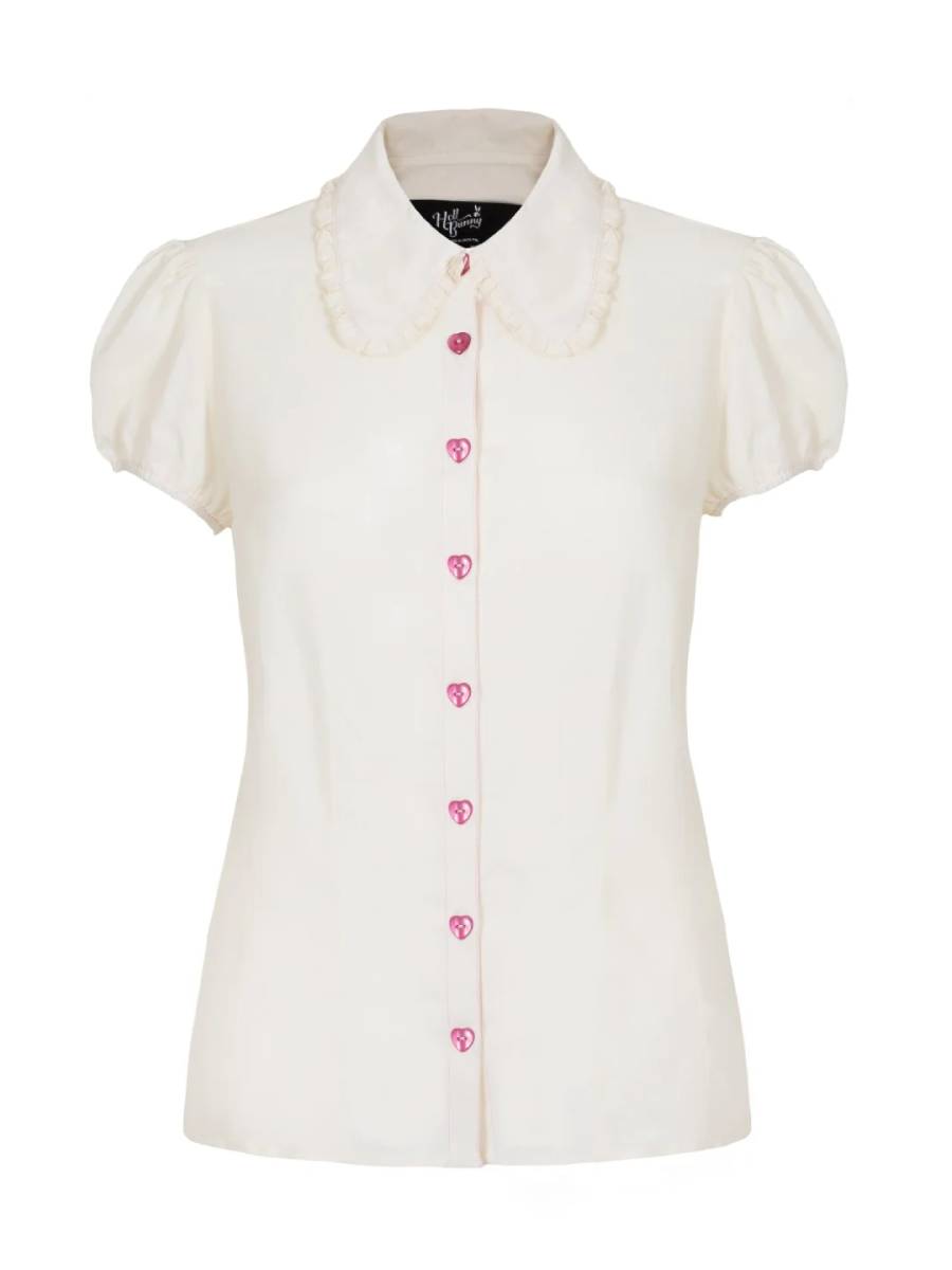 Hell Bunny Molly Blouse Ivory