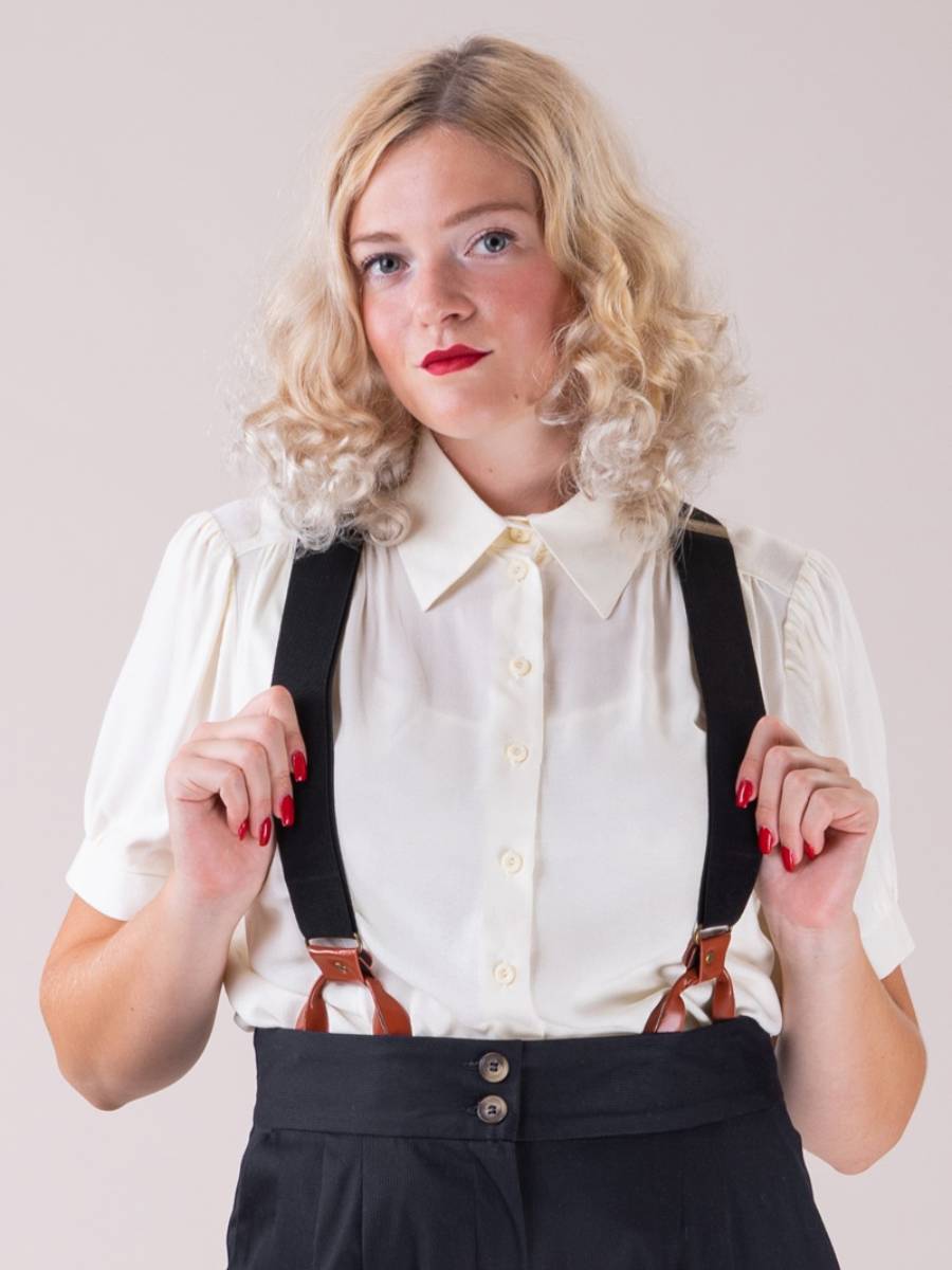 Emmy The Sassy Suspenders Black Cognac
