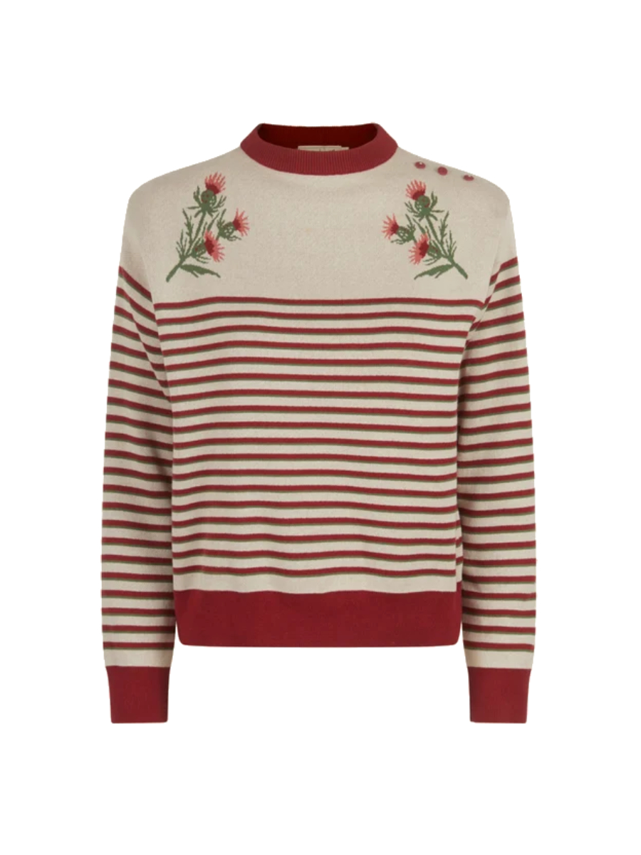 Palava Pullover Joanna Top Cream Thistle weinrot creme