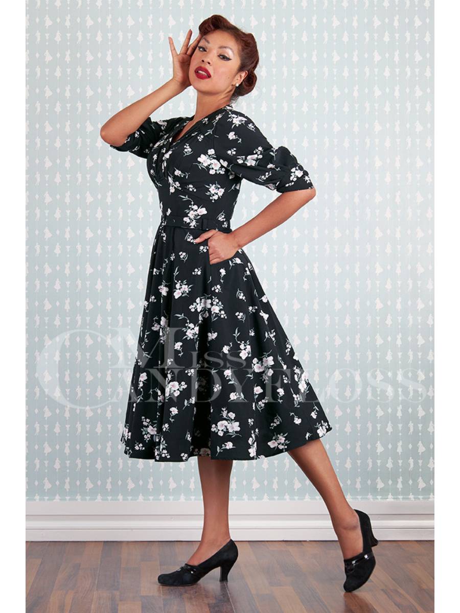 Miss Candyfloss Kleid Jamie-Lou Black Floral