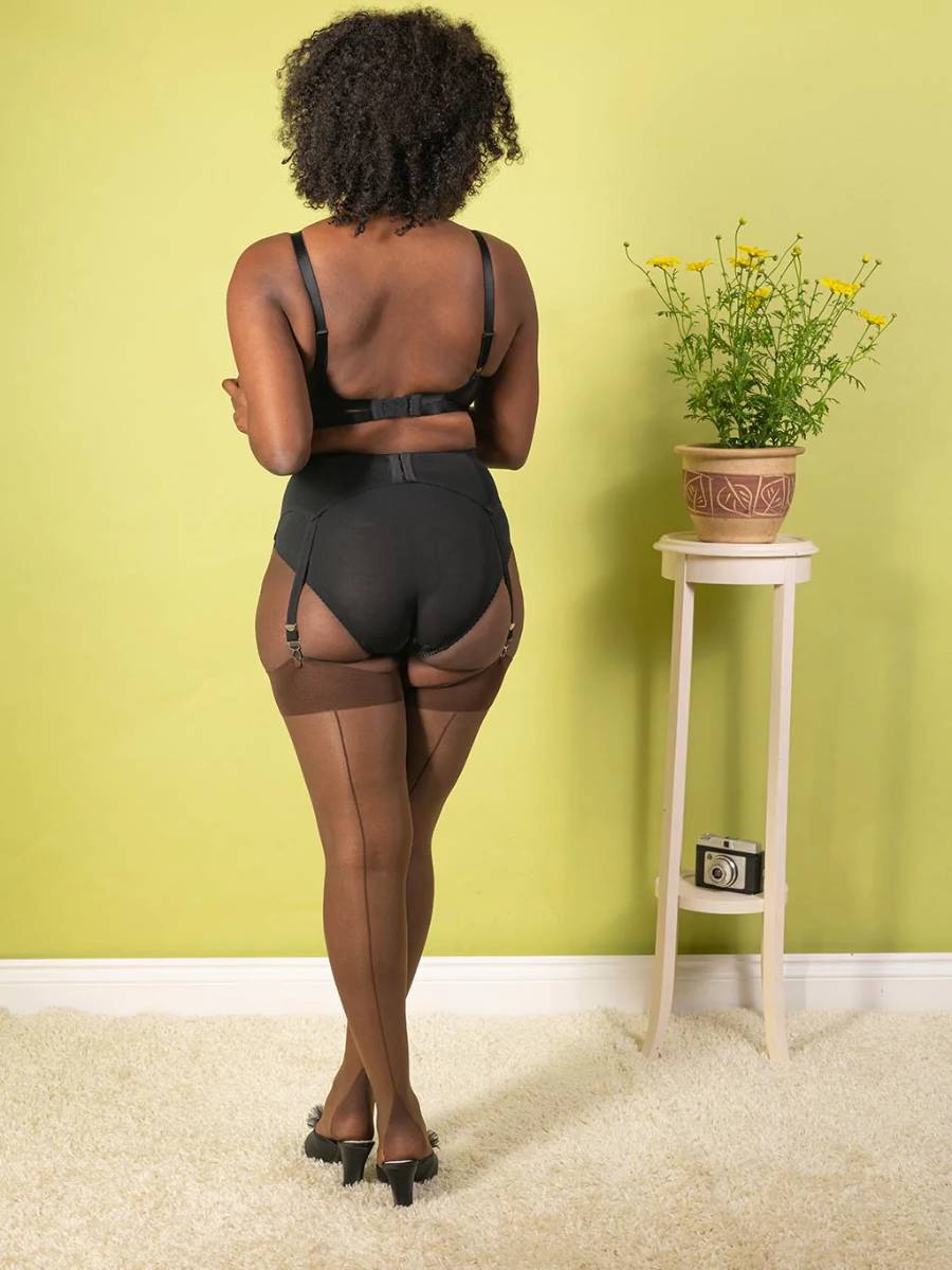Wearing seamed stockings cheap