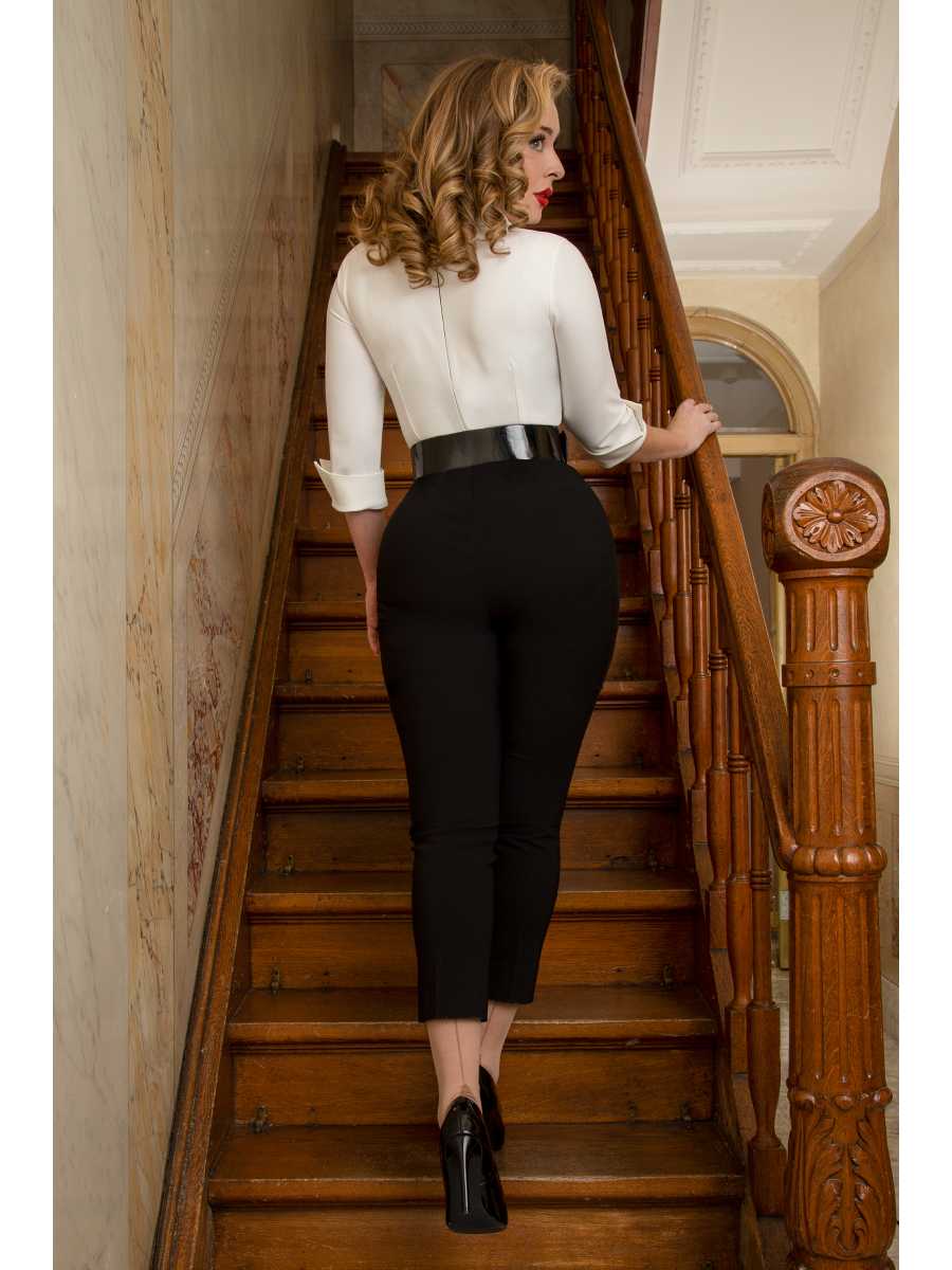 Glamour Bunny Dianne Jumpsuit Black White