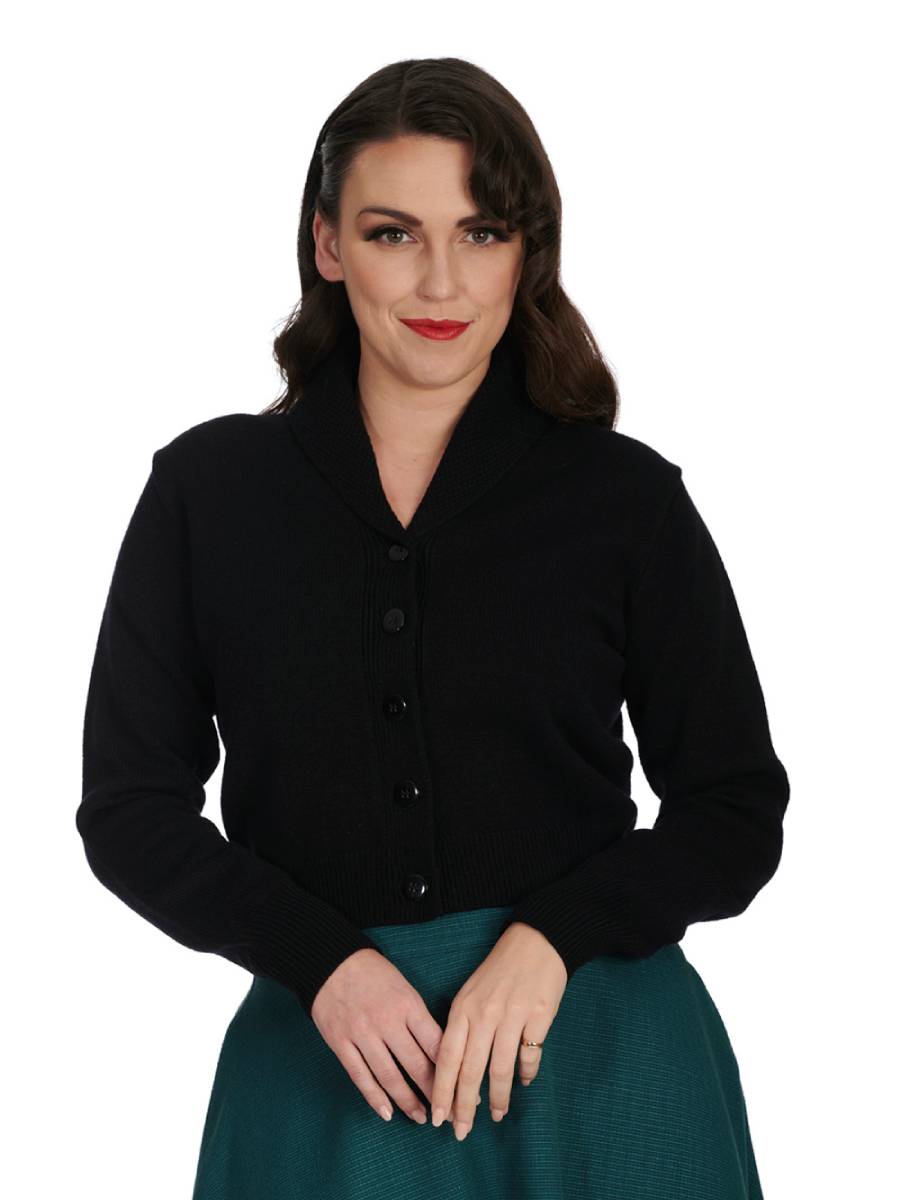 Banned Strickjacke Violet Cardigan schwarz