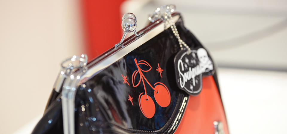 Handtaschen Rockabilly-Handtasche mit Kirschen