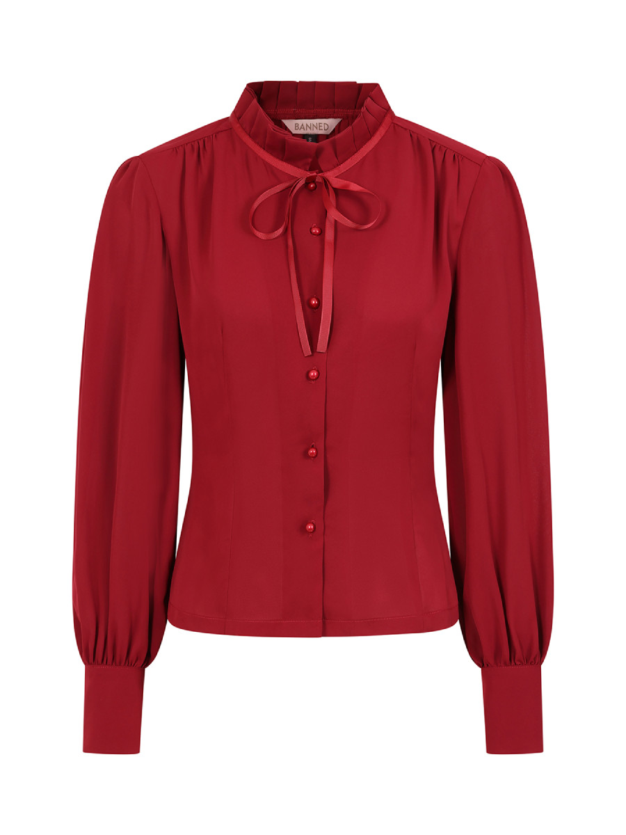 Banned Bluse Helly Blouse Burgundy bordeaux Banned Bluse Helly Blouse Burgundy bordeaux
