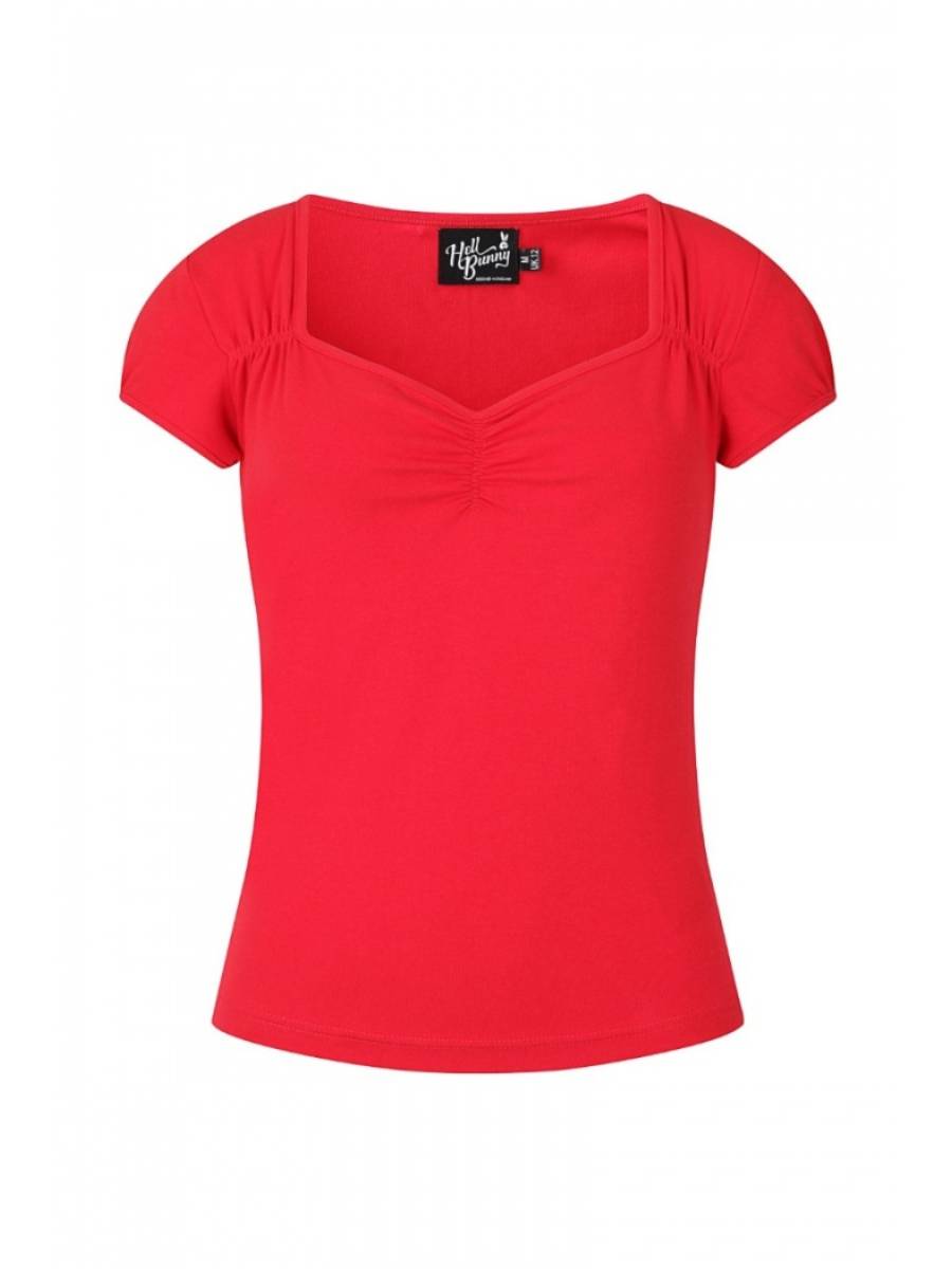 Hell Bunny Oberteil Mia Top rot