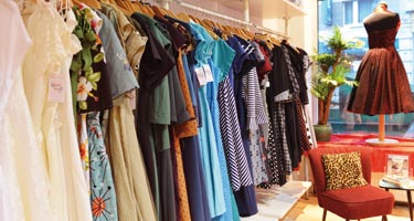 Laden Peggy Sue Vintage Innenansicht des Modegeschäfts Peggy Sue Vintage in Frankfurt