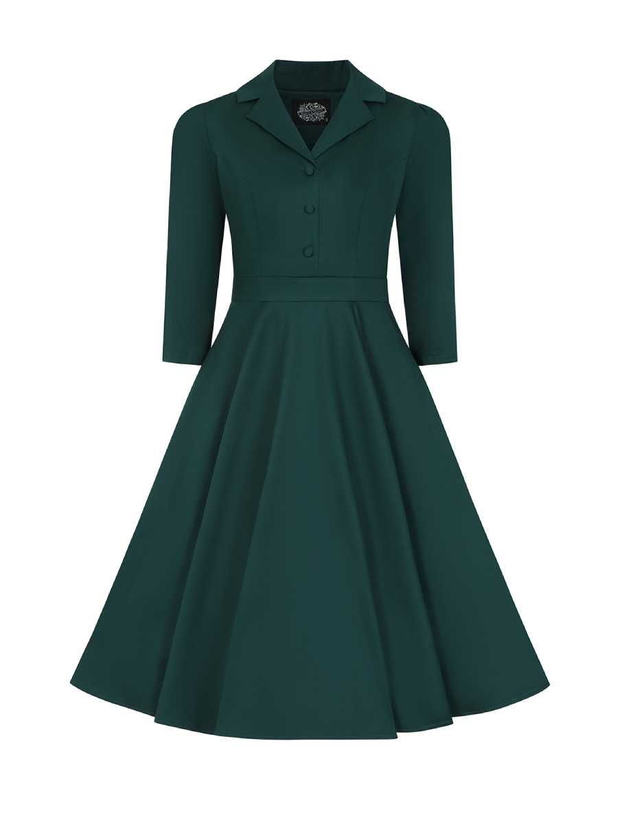 Hearts and Roses Kleid Alyssa Swing Dress dunkelgrün