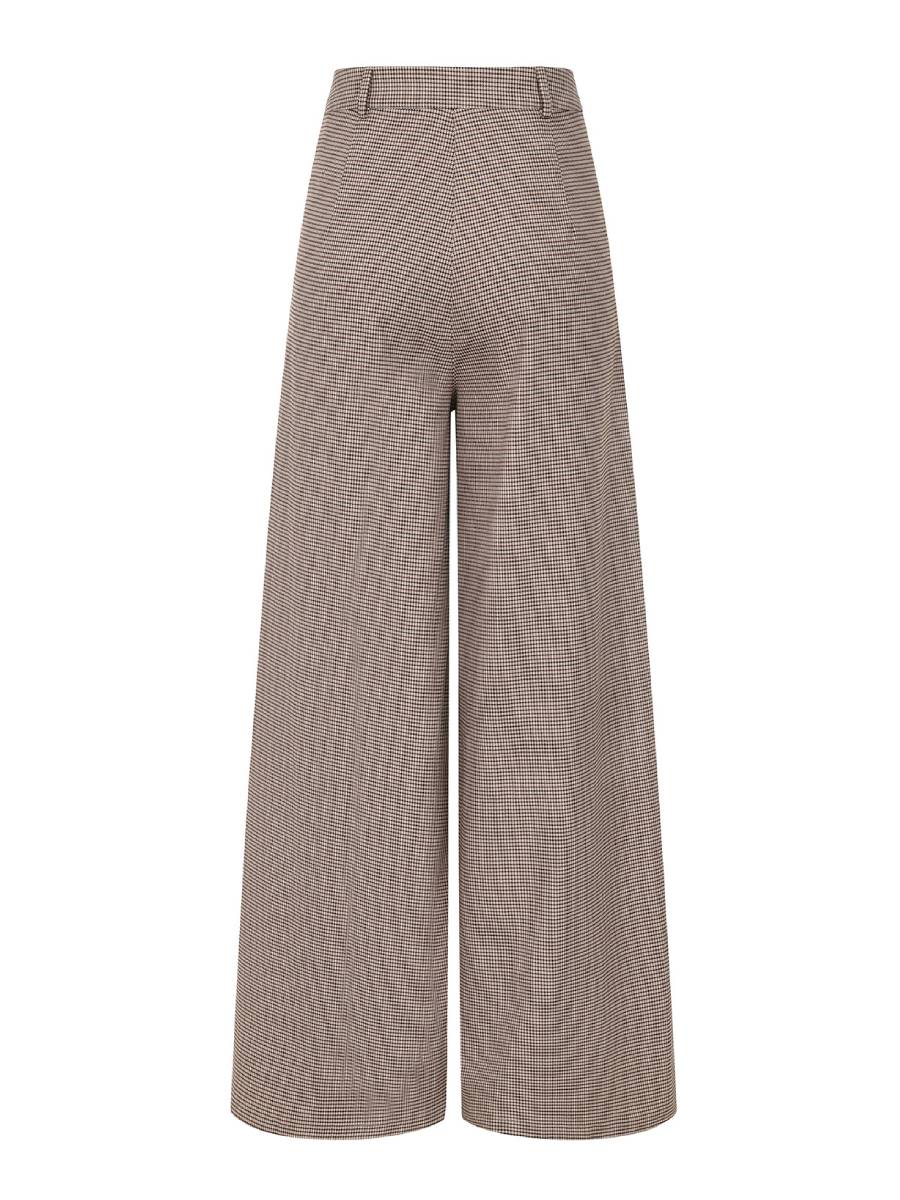 Banned Hose Eliza Houndstooth Trousers braun kariert