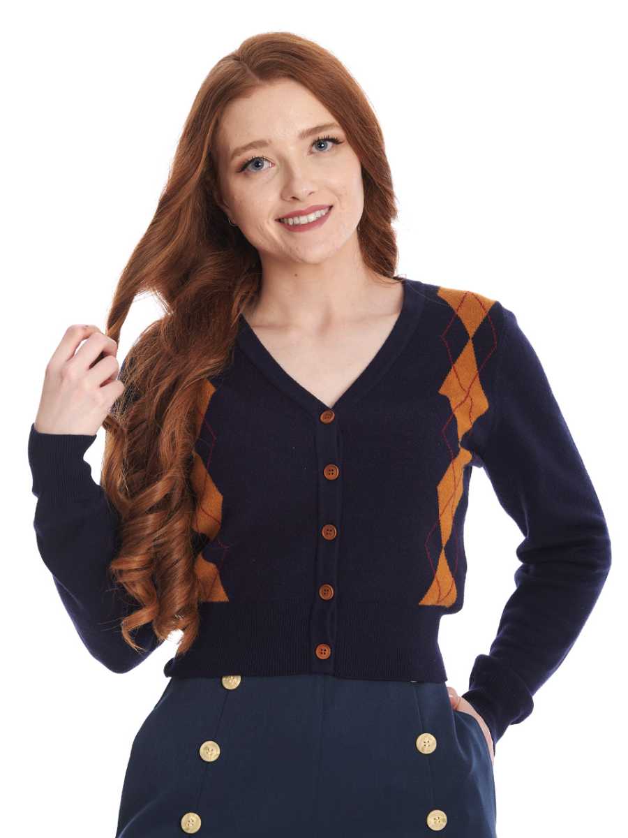 Banned Heritage Cardigan Navy