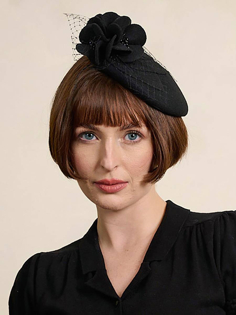 Banned Hut Noir Veil Hat schwarz