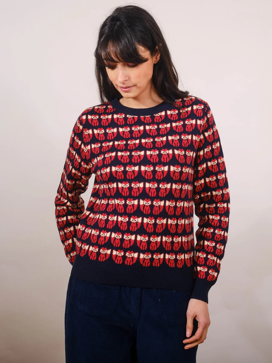 Pretty Vacant Pullover Basic Fox Sweater dunkelblau Pretty Vacant Pullover Basic Fox Sweater dunkelblau