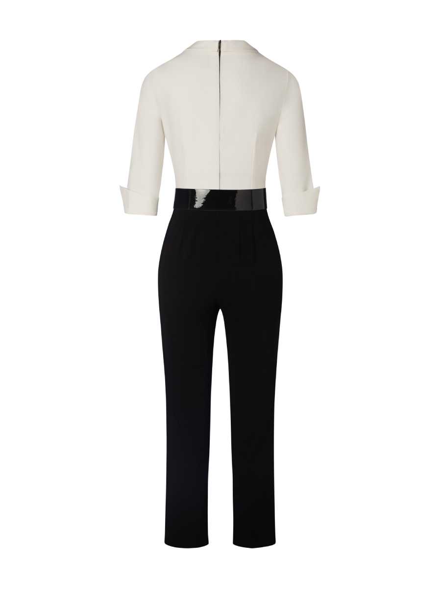 Glamour Bunny Dianne Jumpsuit Black White
