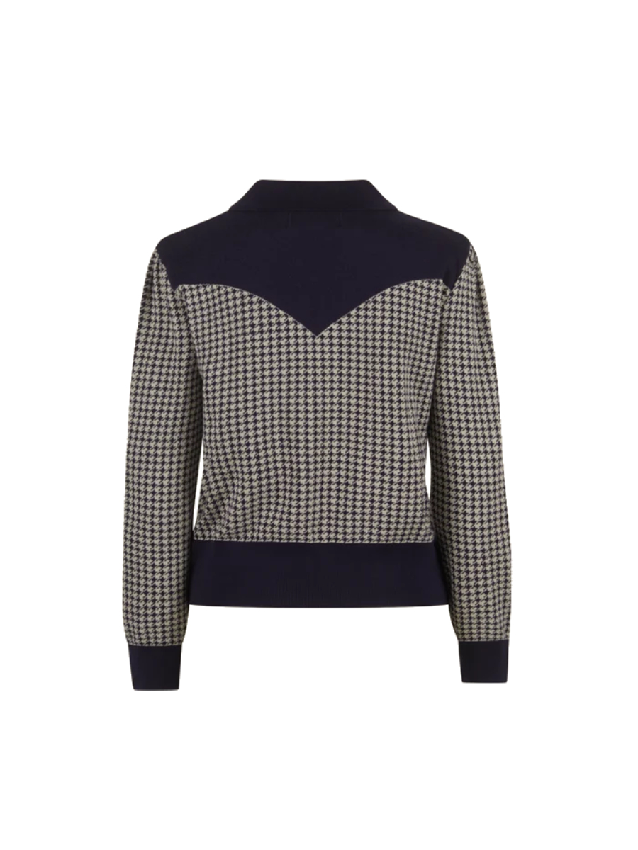 Palava Pullover Belle Top Houndstooth dunkelblau