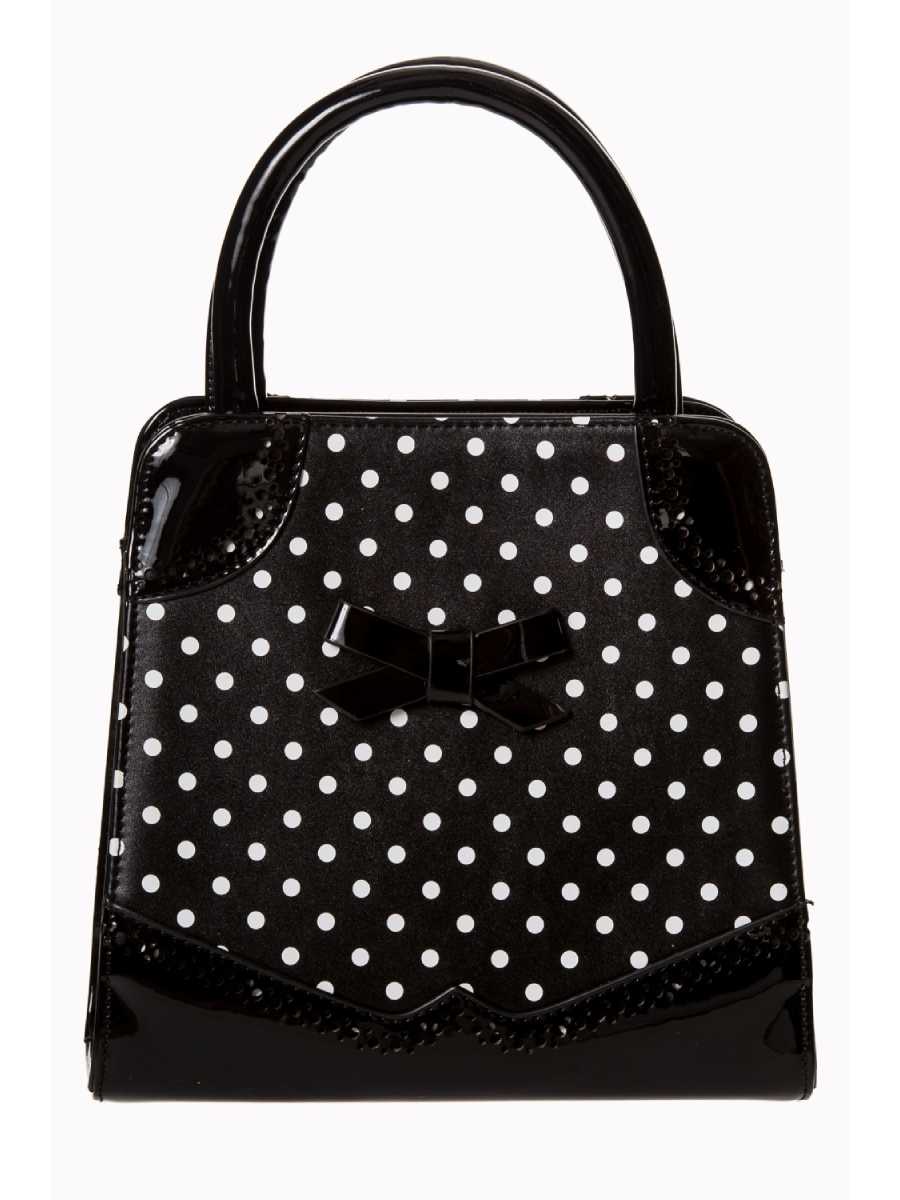 Banned Hands off my Polka Bag Black and White