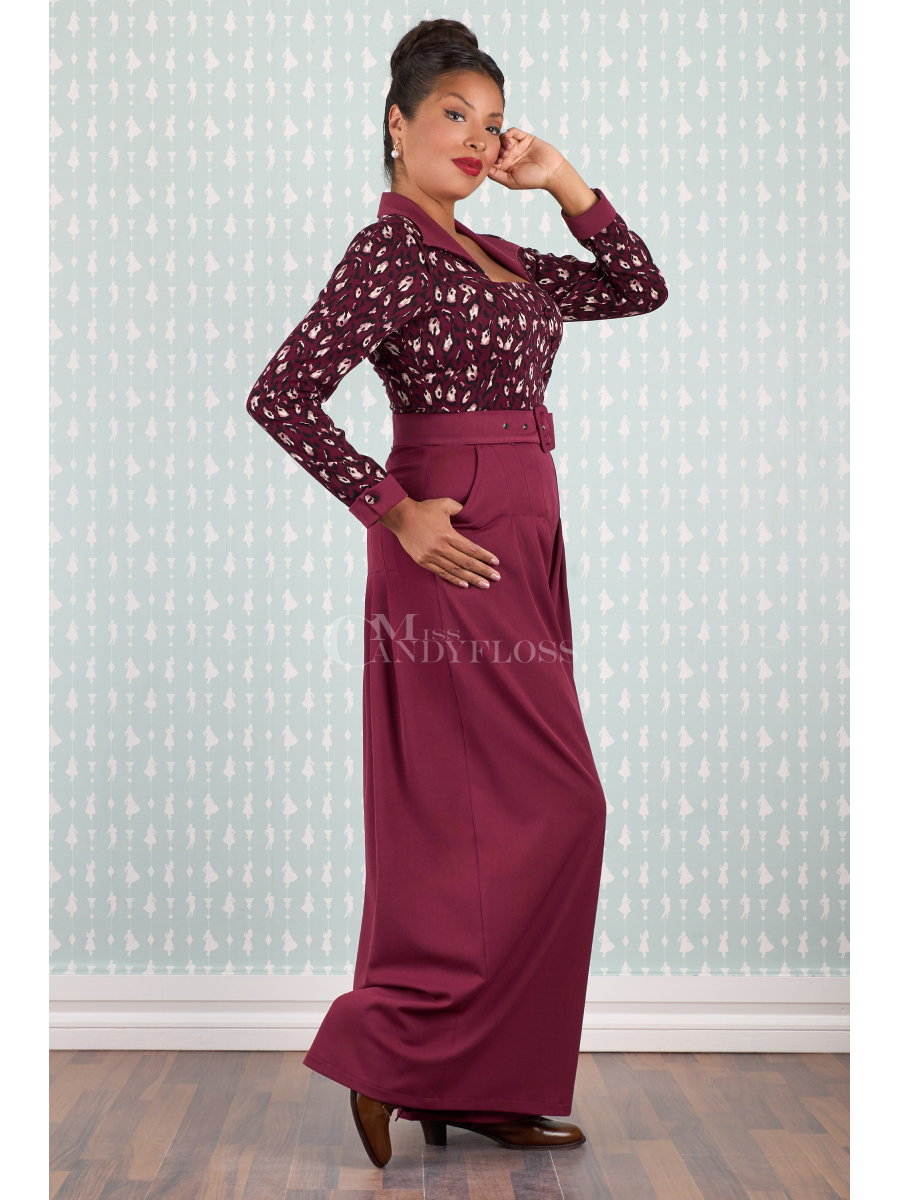 Miss Candyfloss Jumpsuit Greer-Bo weinrot