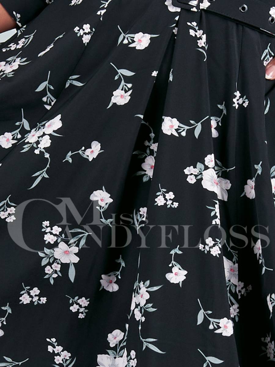Miss Candyfloss Kleid Jamie-Lou Black Floral