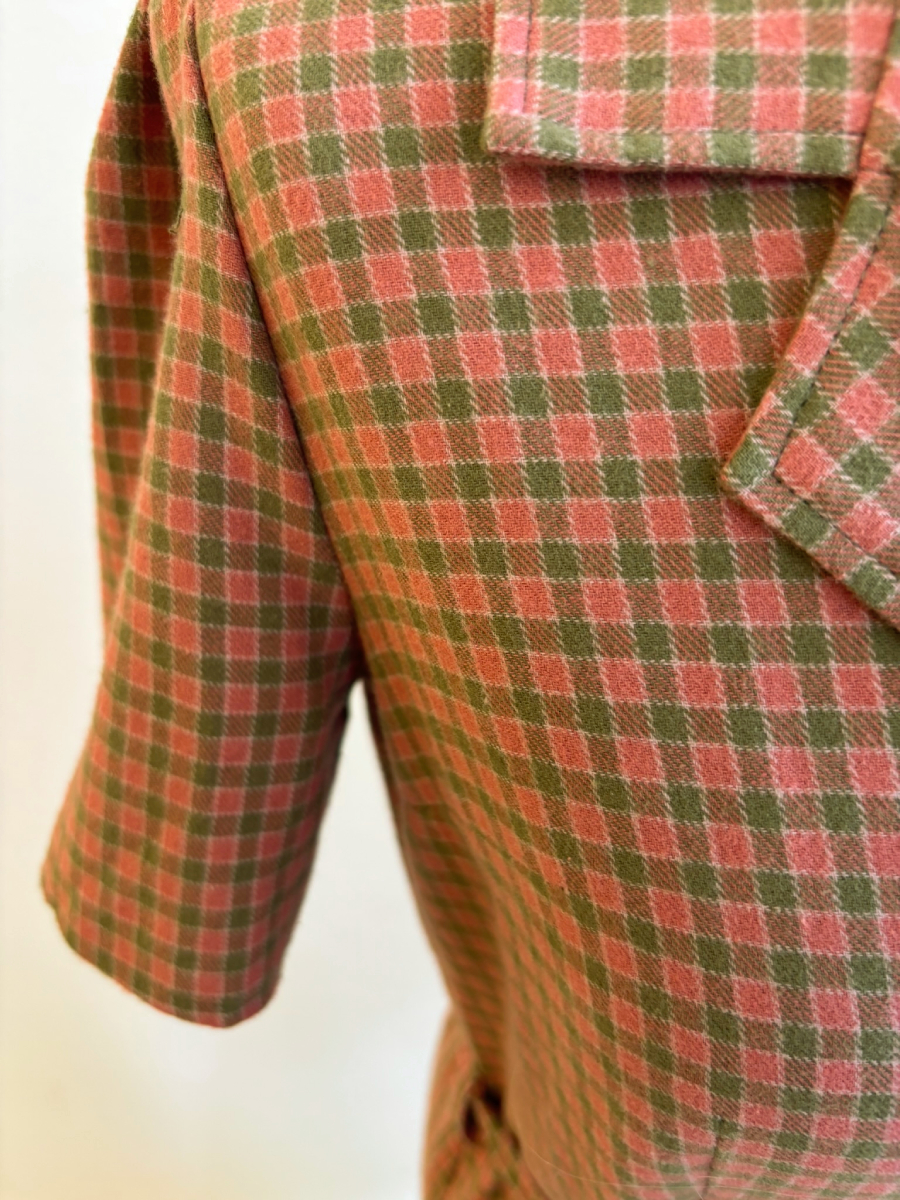 Very Cherry Kleid Revers Dress Midi Rosewood Tartan