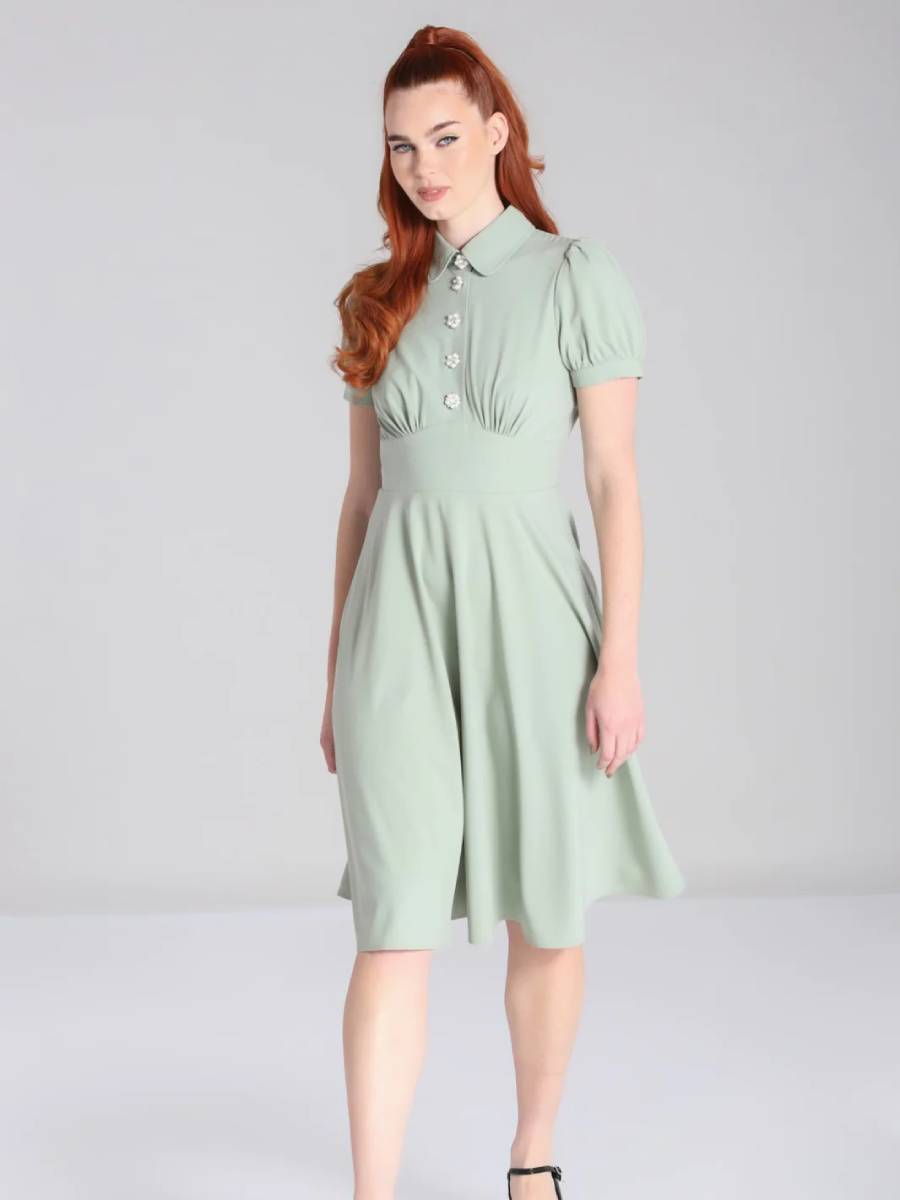 Hell Bunny Maddy Dress Green