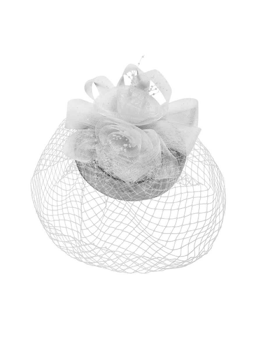 Banned Fascinator Royal Bloom weiß Braut-Fascinator