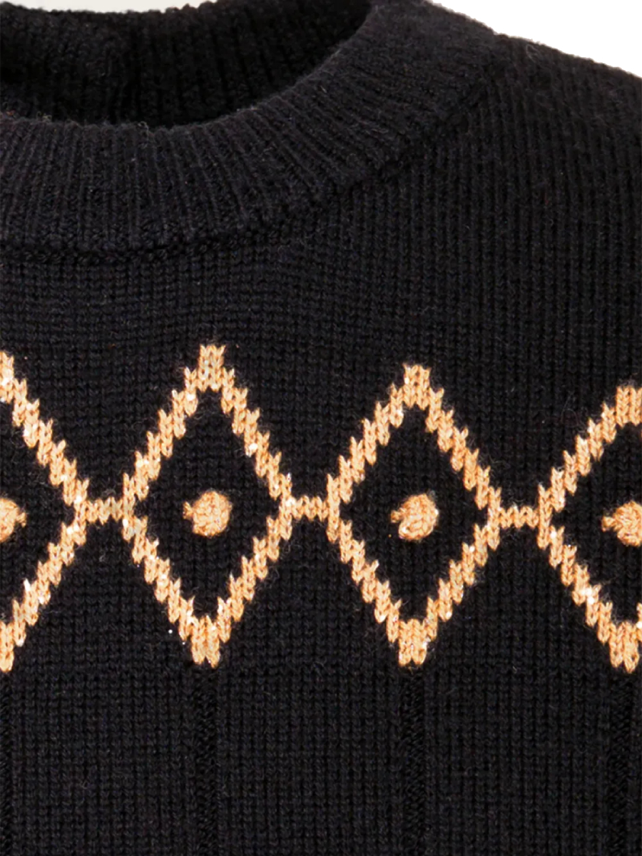 Emmy Pullover Darling Diamond Top schwarz gold