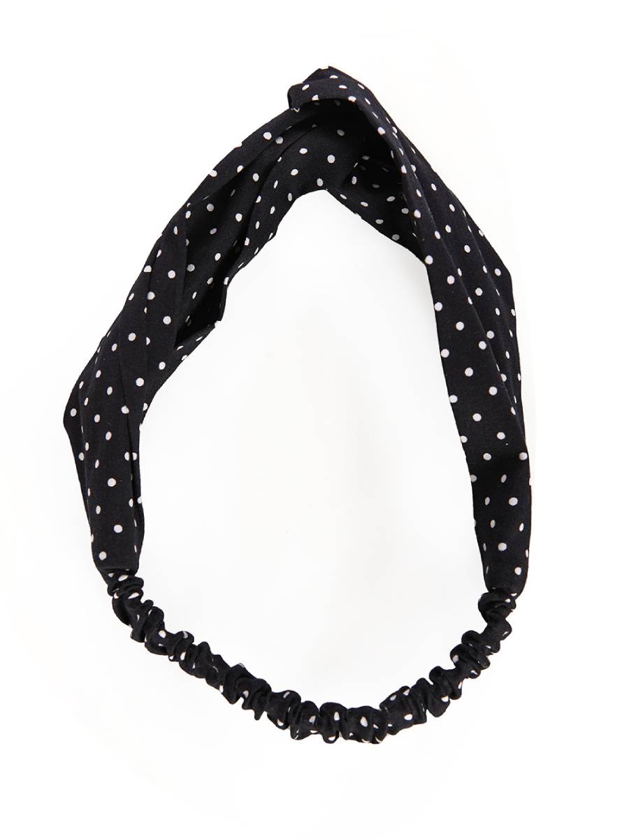 Banned Adelaide Polkadot-Haarband schwarz-weiß