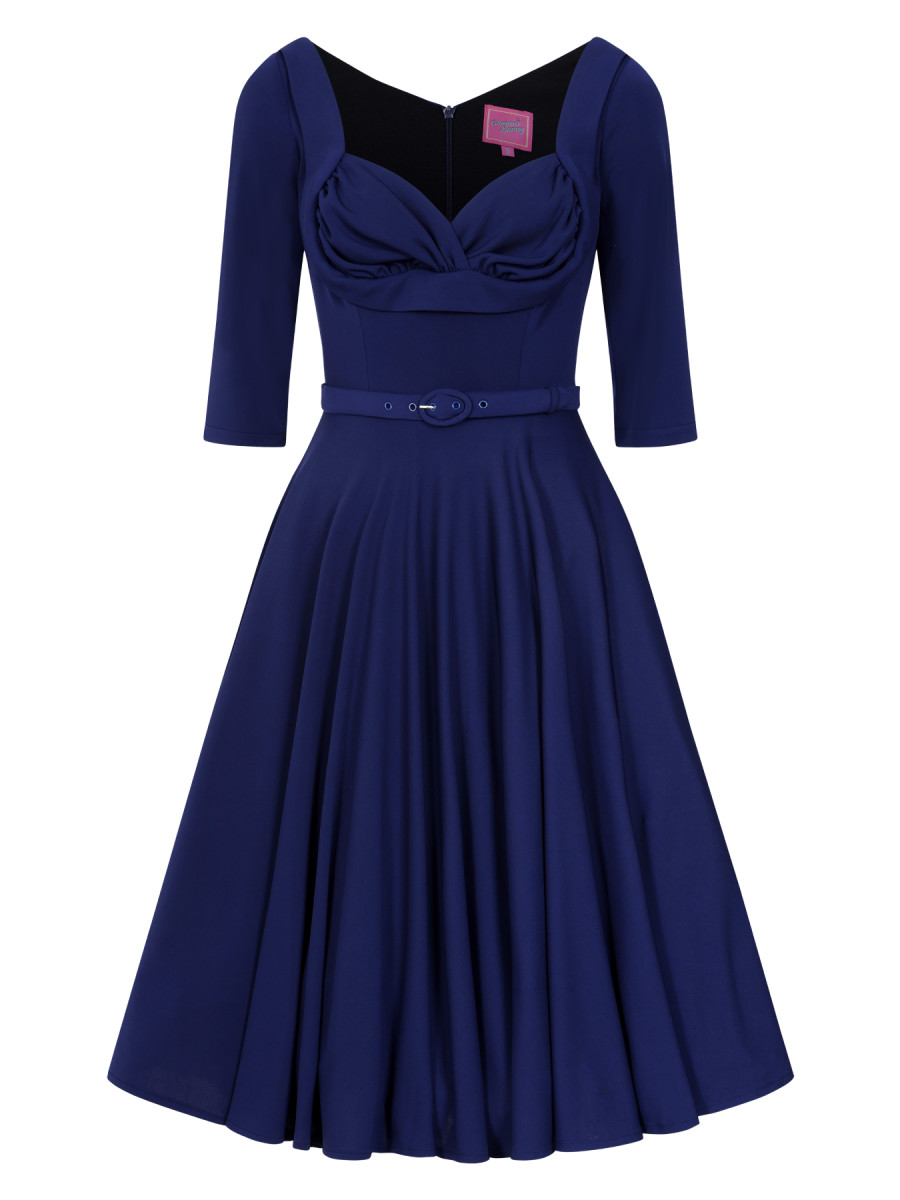 Glamour Bunny Kleid Gina Lee Swing Dress blau