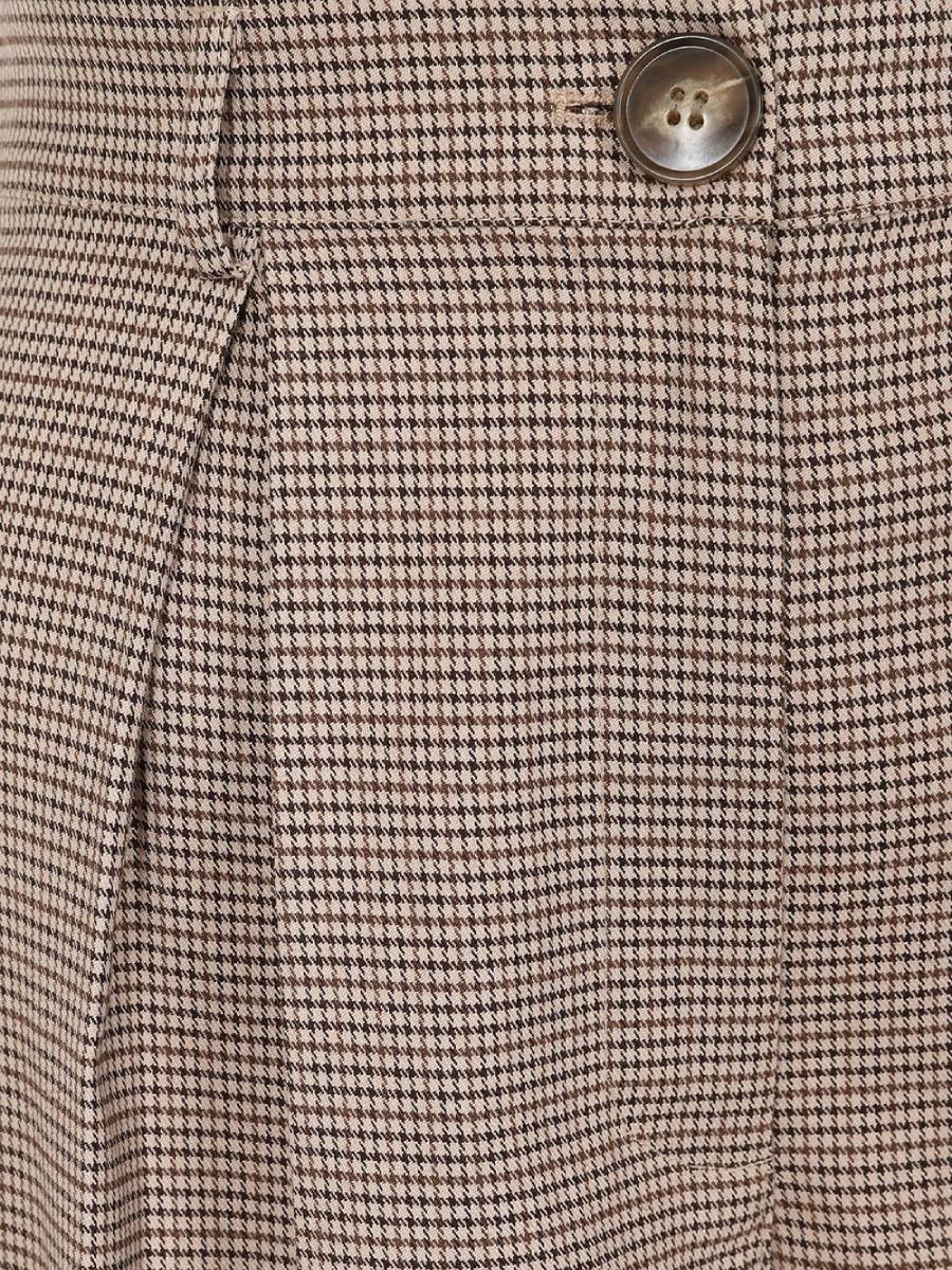 Banned Hose Eliza Houndstooth Trousers braun kariert