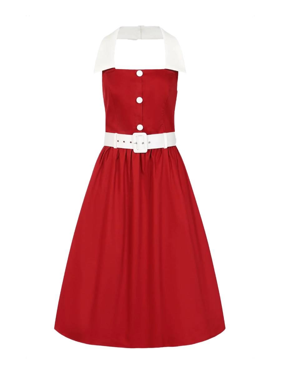 Collectif Waverly Swing Dress Red
