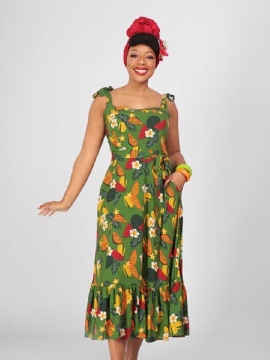 Collectif Kleid Katrina Fruit Jungle Swing Dress