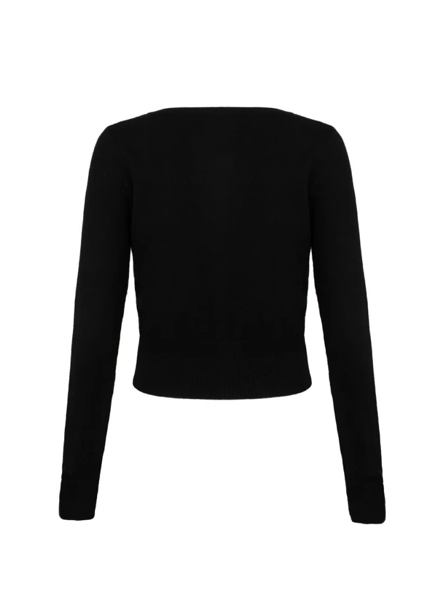 Hell Bunny Francoise Cardigan schwarz mit Erdbeeren