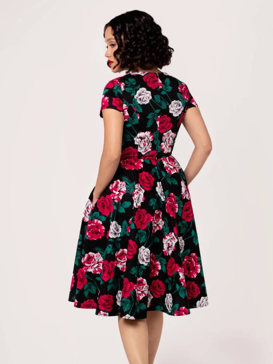 Hell Bunny Kleid Paint Me Roses Dress