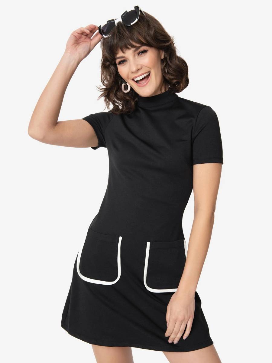 Smak Parlour Kleid Wave Maker Mini Dress schwarz