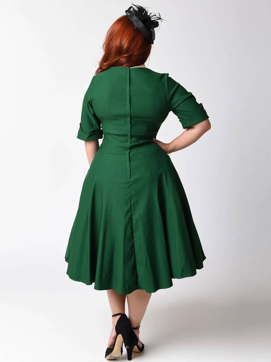 Unique vintage green dress discount