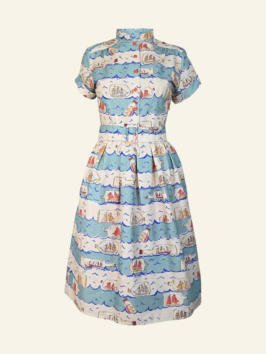 Palava Kleid Louise Blue Ships Ahoy Palava Kleid Louise Blue Ships Ahoy