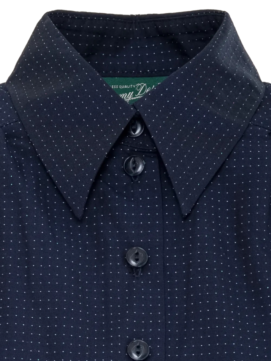 Emmy Spectacular Spearpoint Shirt Navy Dotted Cotton