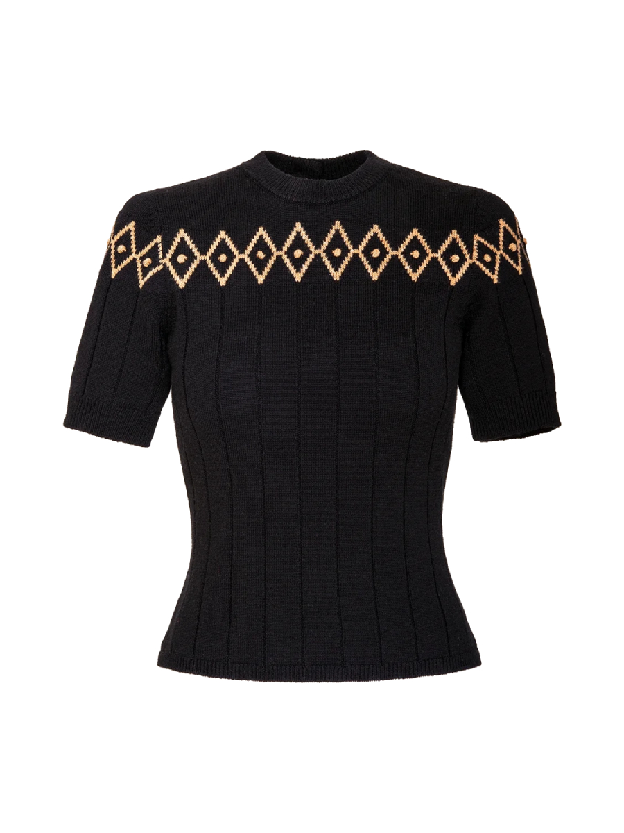 Emmy Pullover Darling Diamond Top schwarz gold