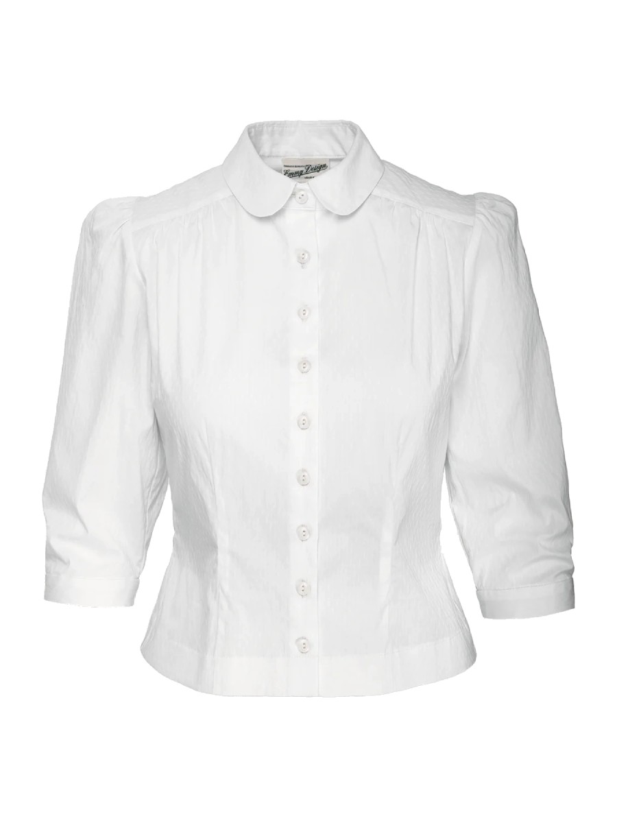 Emmy Bluse Bookworm Blouse Crisp White Cotton