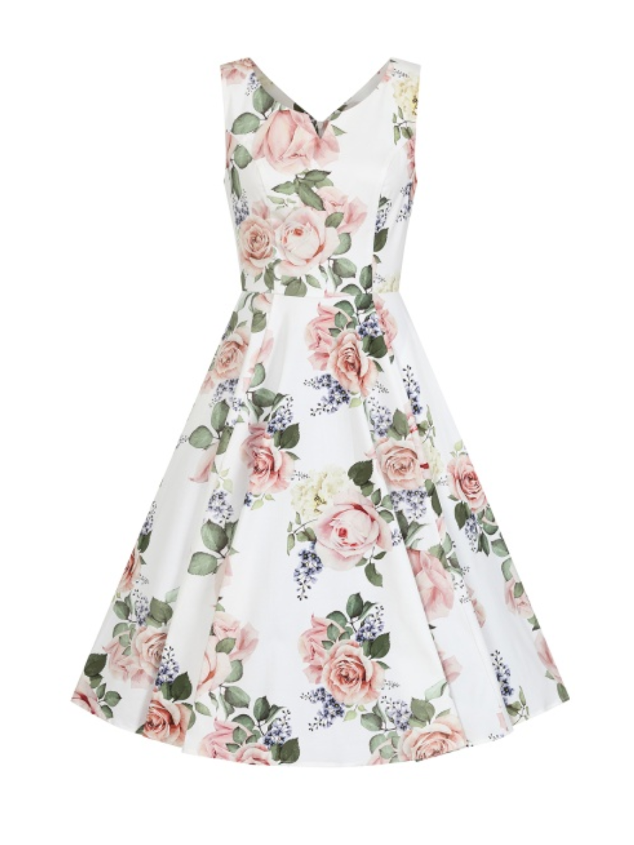 Vintage Kleid mit floraler Eleganz